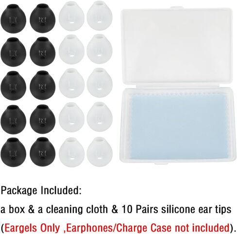 10 Pairs Silicone Earbud Cover Tips Replacement Ear Gels Buds Compatible with Samsung Galaxy Note 5/note 7/s7/s6/s6 Edge/level U Bluetooth Wireless Earbuds Headphone Rubber Tips(White) in Kuwait