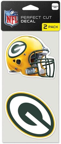 Wincraft NFL Green Bay Packers 47568011 Perfect Cut Decal (Set of 2), 4" x 4" in Saudi Arabia
