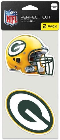 Wincraft NFL Green Bay Packers 47568011 Perfect Cut Decal (Set of 2), 4" x 4" in Saudi Arabia