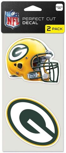 Wincraft NFL Green Bay Packers 47568011 Perfect Cut Decal (Set of 2), 4" x 4" in Saudi Arabia