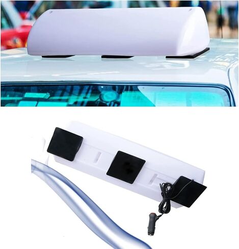 19 بوصة LED فارغة سيارة أجرة علامة، 5 واط 12 فولت مغناطيس قوي سقف السيارة العلوي ضوء ل Worklight الضوء الأبيض DIY علامة سيارة أجرة مصباح الإعلان ضوء in Saudi Arabia