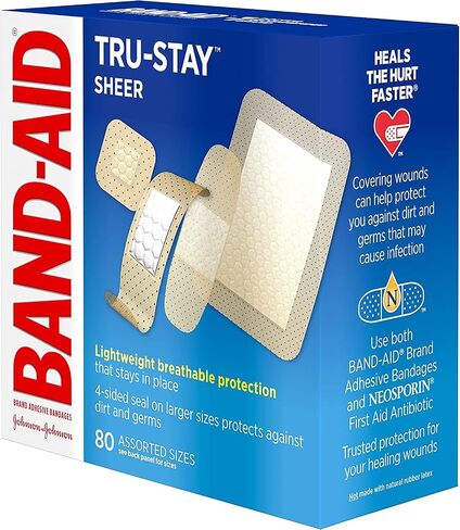 شرائط BAND-AID الشفافة متنوعة 80 قطعة (عبوة من قطعتين) in Saudi Arabia