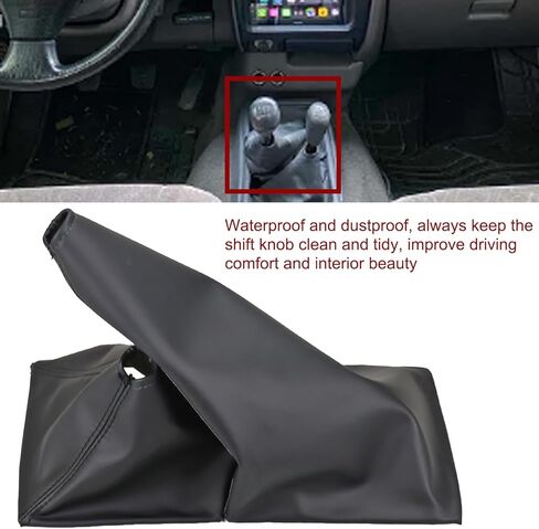 GWNOWZZET 5spd Shift Boot جلد صناعي مناسب لتويوتا تاكوما 4x4 1996 1997 1999 2000 2001 2002 2003 2004 مقبض ناقل الحركة غطاء غبار أسود in Kuwait