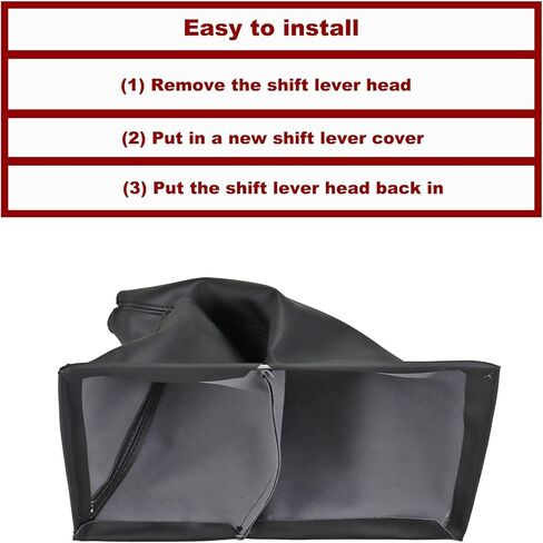 GWNOWZZET 5spd Shift Boot جلد صناعي مناسب لتويوتا تاكوما 4x4 1996 1997 1999 2000 2001 2002 2003 2004 مقبض ناقل الحركة غطاء غبار أسود in Kuwait