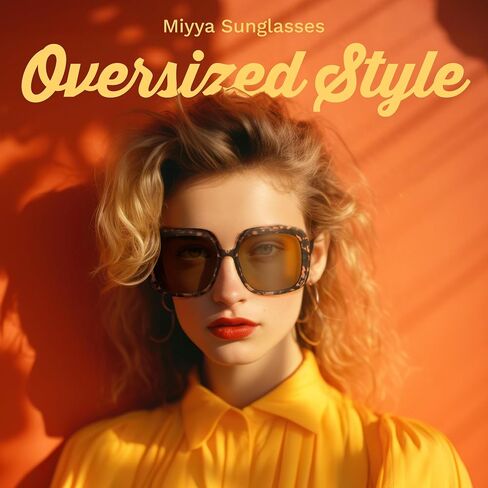 miyya Oversized Polarized Sunglasses Women, Trendy Retro Sun Glasses for Women 2024, Oversized Shades in Saudi Arabia