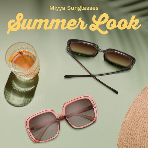 miyya Oversized Polarized Sunglasses Women, Trendy Retro Sun Glasses for Women 2024, Oversized Shades in Saudi Arabia