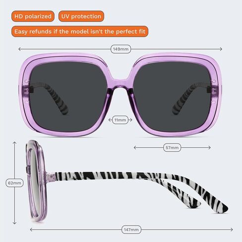 miyya Oversized Polarized Sunglasses Women, Trendy Retro Sun Glasses for Women 2024, Oversized Shades in Saudi Arabia