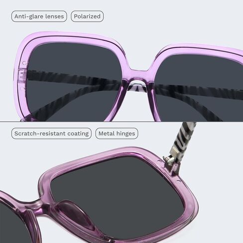miyya Oversized Polarized Sunglasses Women, Trendy Retro Sun Glasses for Women 2024, Oversized Shades in Saudi Arabia