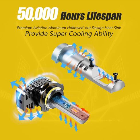 VHK 886 for Polaris Ranger 500 570 Midsize Full Size LED Headlight Bulbs, 4010253/4030048 / 4011066 Lights, 6000K Cool Bright White, Pack of 2 in Saudi Arabia