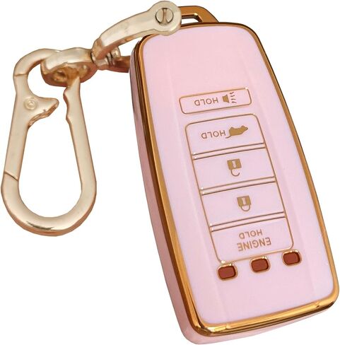 TPU for Acura Key Fob Cover with Keychain Keyless Entry Remote Control Key Fit for Acura ILX MDX RDX RLX TLX Smart Key Shell (White, 5-Buttons) in Kuwait