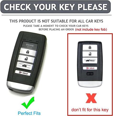 TPU for Acura Key Fob Cover with Keychain Keyless Entry Remote Control Key Fit for Acura ILX MDX RDX RLX TLX Smart Key Shell (White, 5-Buttons) in Kuwait