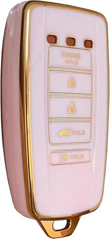 TPU for Acura Key Fob Cover with Keychain Keyless Entry Remote Control Key Fit for Acura ILX MDX RDX RLX TLX Smart Key Shell (White, 5-Buttons) in Kuwait
