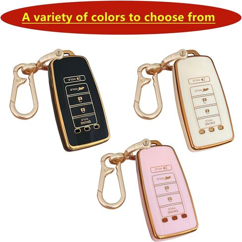TPU for Acura Key Fob Cover with Keychain Keyless Entry Remote Control Key Fit for Acura ILX MDX RDX RLX TLX Smart Key Shell (White, 5-Buttons) in Kuwait