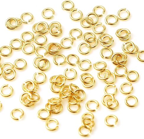 DoreenBeads 20Pcs Gold Filled Open Jump Rings-3mm Jump Rings for Necklace Bracelet Earrings Keychain Making DIY Craft Jewelry Findings in Saudi Arabia