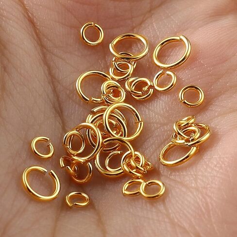 DoreenBeads 20Pcs Gold Filled Open Jump Rings-3mm Jump Rings for Necklace Bracelet Earrings Keychain Making DIY Craft Jewelry Findings in Saudi Arabia