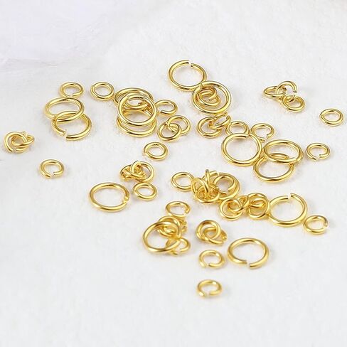 DoreenBeads 20Pcs Gold Filled Open Jump Rings-3mm Jump Rings for Necklace Bracelet Earrings Keychain Making DIY Craft Jewelry Findings in Saudi Arabia