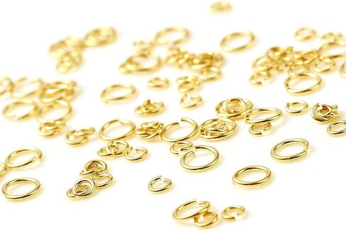 DoreenBeads 20Pcs Gold Filled Open Jump Rings-3mm Jump Rings for Necklace Bracelet Earrings Keychain Making DIY Craft Jewelry Findings in Saudi Arabia