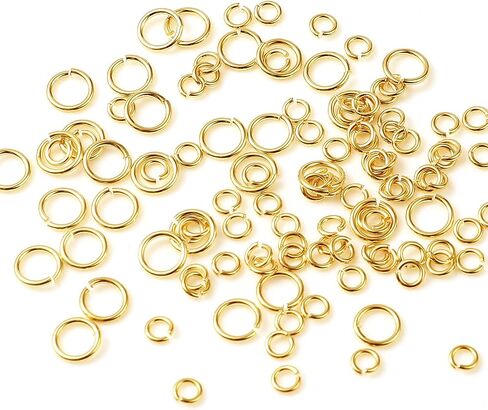 DoreenBeads 20Pcs Gold Filled Open Jump Rings-3mm Jump Rings for Necklace Bracelet Earrings Keychain Making DIY Craft Jewelry Findings in Saudi Arabia