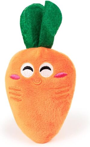 ألعاب للكلاب الصغيرة - ألعاب تفاعلية للكلاب على شكل جرو من القطيفة للمضغ وتصدر أصوات خضار وجزر مبتسمة - مجموعة من 3 قطع in Kuwait