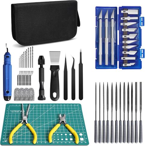 3D Printer Tools Kit, 58 PCS 3D Printer Accessories Kit includes Deburring, Removal Tools, Cutters etc, RealPlus 3D printing tools for Remove, Smoothing, Finishing, Deburring, Craving, Drilling in Saudi Arabia