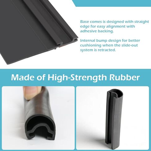 RV Slide Out Seal Combo 018-312-EKD + 018-341 EK 1/2'' x 2.75'' x 35' Travel Trailer Weather Stripping & 1" x 15/16" x 32.5' D-Seal Wiper for Replacement for RV Camper Slideout System(Seal-A+B) in Kuwait