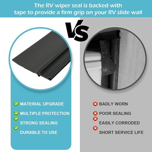 RV Slide Out Seal Combo 018-312-EKD + 018-341 EK 1/2'' x 2.75'' x 35' Travel Trailer Weather Stripping & 1" x 15/16" x 32.5' D-Seal Wiper for Replacement for RV Camper Slideout System(Seal-A+B) in Kuwait