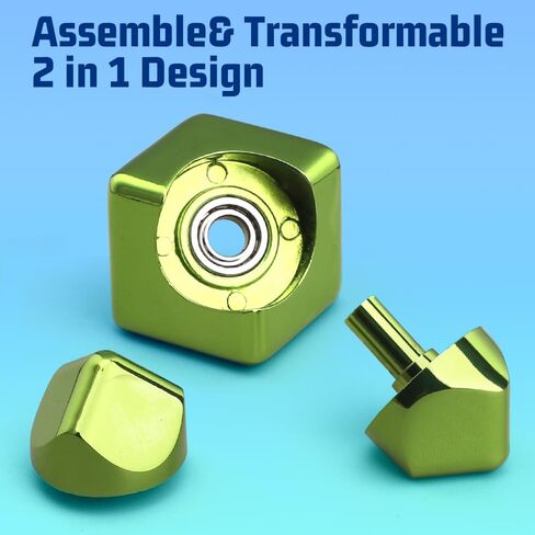 Fidgets Cube Spinner for Kid Adult,Infinity Cube Gear Transformable Spinning Top Metallic Toys for Anti-Anxiety Stress Relief Autism ADHD, Deformable 2-in-1 Fidget Block Focus Toy Gift Prize Silver in Saudi Arabia