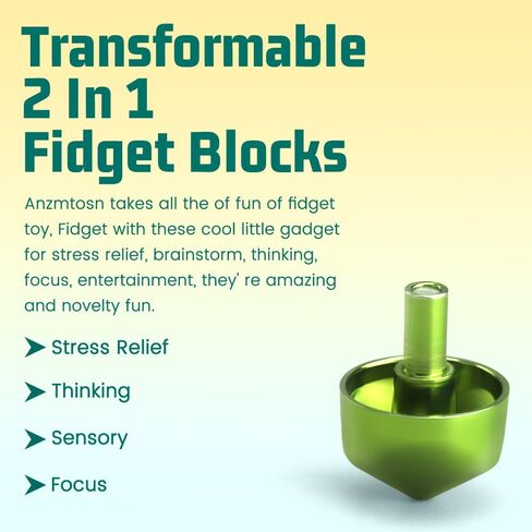 Fidgets Cube Spinner for Kid Adult,Infinity Cube Gear Transformable Spinning Top Metallic Toys for Anti-Anxiety Stress Relief Autism ADHD, Deformable 2-in-1 Fidget Block Focus Toy Gift Prize Silver in Saudi Arabia