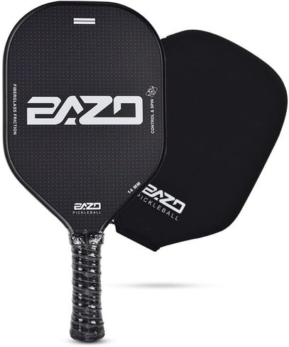 Paddles – Professional Pickleball Paddles – 14MM Pickleball Rackets with Fiberglass Surface and Honeycomb Core – Pickle Ball Paddles with Anti-Grip Handle, Edge Shield, Regular, black in Saudi Arabia