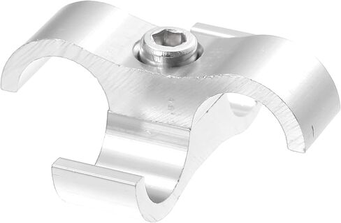 X AUTOHAUX 10pcs Car AN8 16mm Hose Separator Clamp Oil Line Brake Line Aluminum Alloy Bracket Fuel Line Mounting Divider Silver Tone in Saudi Arabia