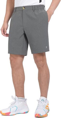 Little Donkey Andy Men's Bermuda 9 Inch Lightweight Quick Dry Stretch Shorts Golf Hiking Travel in Kuwait