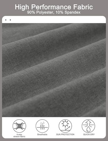 Little Donkey Andy Men's Bermuda 9 Inch Lightweight Quick Dry Stretch Shorts Golf Hiking Travel in Kuwait