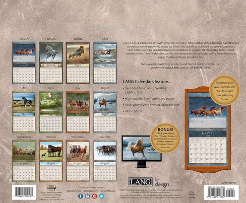 Lang Horses in The Mist 2022 Wall Calendar (22991001917) in Saudi Arabia