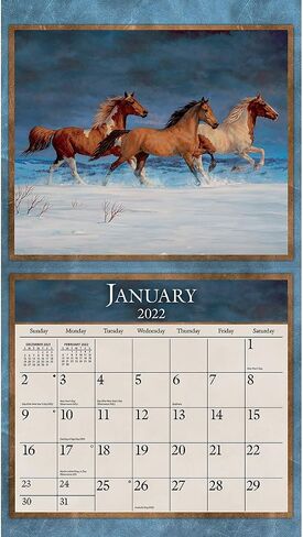 Lang Horses in The Mist 2022 Wall Calendar (22991001917) in Saudi Arabia