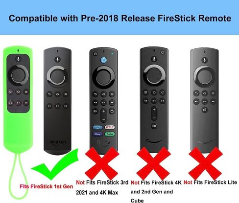 عبوتان من غطاء جهاز التحكم عن بعد Fire Stick، حافظة واقية من السيليكون لجهاز FireTV Stick الجيل الثالث 4K Streaming/4K Max Alexa Voice Amazon Smart TV 2021، غلاف عن بعد مضاد للانزلاق (أرجواني غير متوهج + وردي غير متوهج) in Kuwait