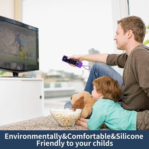 2 Pack Fire stick Remote Cover, Silicone Protective Case for FireTV Stick 3rd Gen 4K Streaming/4K Max Alexa Voice Amazon Smart TV 2021 Released Anti Slip Remote Sleeve (Purple not Glow +Rose not Glow) in Saudi Arabia
