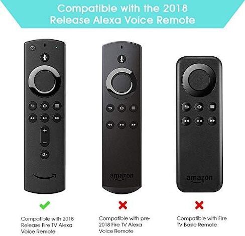 2 حزمة من حافظة جهاز التحكم عن بعد / غطاء لجهاز Fire TV Stick 4K، حامل سيليكون واقٍ خفيف الوزن ومضاد للانزلاق ومضاد للصدمات لمكعب تلفزيون النار / الجيل الثالث الجديد تمامًا من الجيل الثاني جهاز التحكم عن بعد الصوتي Alexa - تركواز، أخضر in Saudi Arabia