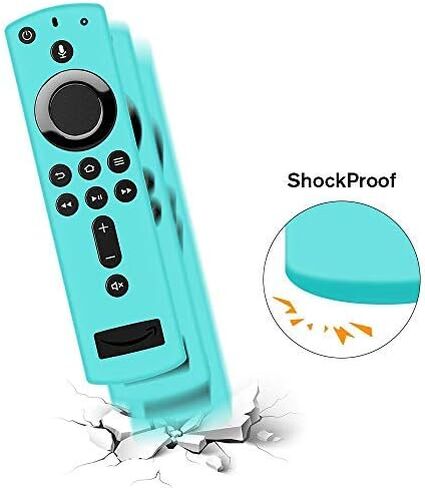 2 حزمة من حافظة جهاز التحكم عن بعد / غطاء لجهاز Fire TV Stick 4K، حامل سيليكون واقٍ خفيف الوزن ومضاد للانزلاق ومضاد للصدمات لمكعب تلفزيون النار / الجيل الثالث الجديد تمامًا من الجيل الثاني جهاز التحكم عن بعد الصوتي Alexa - تركواز، أخضر in Saudi Arabia