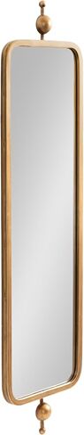 Kate and Laurel Kasota Slim Panel Wall Mirror, 9 x 36, Antique Gold, Glam Tall Mirror Wall Decor for Use as Skinny Entryway Mirror or Decorative Bedroom Mirror in Saudi Arabia