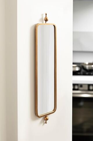 Kate and Laurel Kasota Slim Panel Wall Mirror, 9 x 36, Antique Gold, Glam Tall Mirror Wall Decor for Use as Skinny Entryway Mirror or Decorative Bedroom Mirror in Saudi Arabia