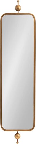 Kate and Laurel Kasota Slim Panel Wall Mirror, 9 x 36, Antique Gold, Glam Tall Mirror Wall Decor for Use as Skinny Entryway Mirror or Decorative Bedroom Mirror in Saudi Arabia