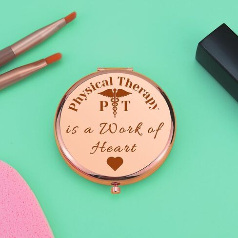 Physical Therapist Gifts PT Thank You Gifts Compact Makeup Mirror for PT Doctor Physical Therapy Appreciation Gift Physical Therapy Student Gifts Folding Makeup Mirror Birthday Retirement Gifts in Kuwait