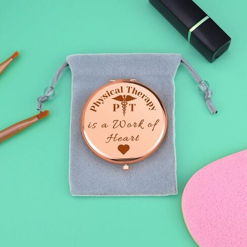 Physical Therapist Gifts PT Thank You Gifts Compact Makeup Mirror for PT Doctor Physical Therapy Appreciation Gift Physical Therapy Student Gifts Folding Makeup Mirror Birthday Retirement Gifts in Kuwait