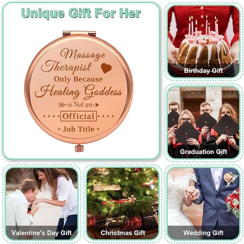 Physical Therapist Gifts PT Thank You Gifts Compact Makeup Mirror for PT Doctor Physical Therapy Appreciation Gift Physical Therapy Student Gifts Folding Makeup Mirror Birthday Retirement Gifts in Kuwait