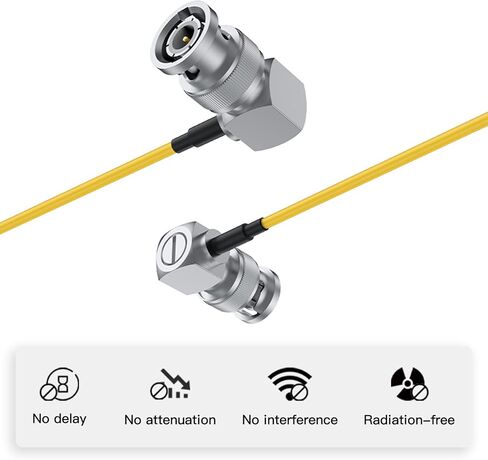 كابل Accsoon SDI، كابل HD SDI مقاس 80 سم مرن BNC بزاوية يمين لنقل الفيديو Andio لـ CineView SE/Quad/SeeMo Pro، بدون زمن انتقال، خالي من إعادة التدوير، سهل الاستخدام (أصفر) in Kuwait