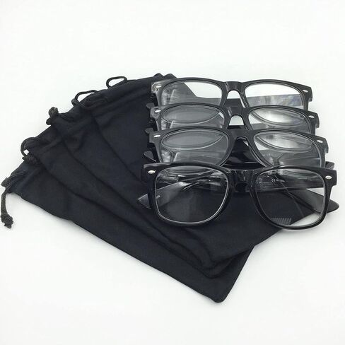 grinderPUNCH 4 Pairs Deluxe Reading Glasses Spring Hinge Stylish Readers with Rx Magnification in Saudi Arabia