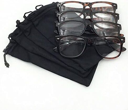 grinderPUNCH 4 Pairs Deluxe Reading Glasses Spring Hinge Stylish Readers with Rx Magnification in Kuwait