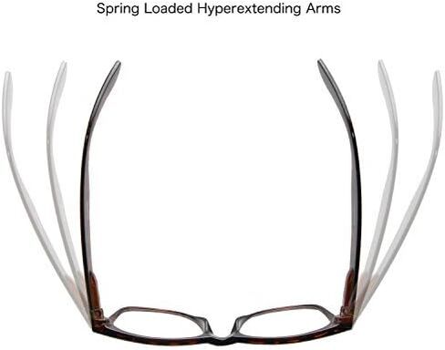 grinderPUNCH 4 Pairs Deluxe Reading Glasses Spring Hinge Stylish Readers with Rx Magnification in Kuwait