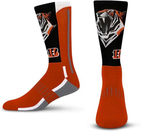 For Bare Feet NFL Men Women Team Color Logo Game Day Phenom Curve Performance Warm & Cold Weather Comfort Crew Sock in Saudi Arabia