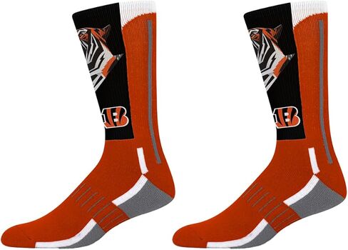 For Bare Feet NFL Men Women Team Color Logo Game Day Phenom Curve Performance Warm & Cold Weather Comfort Crew Sock in Saudi Arabia